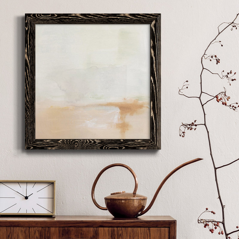 Smudged Horizon II - Toile encadrée de qualité supérieure - prête à être accrochée, Noir, H 35,5 po x l 35,5 po x P 1,5 po