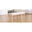 Banc de salle à manger rembourré 50,4 pouces, look rétro, 6 pieds solides, capacité de poids de 330 lb, esthétique en bois brossé blanc vieilli, support de 50,4 pouces, style usé