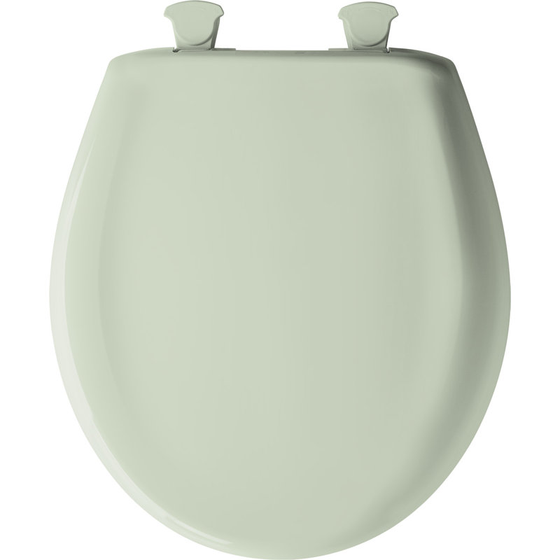 Round Toilet Seat and Lid, Sea Mist Green