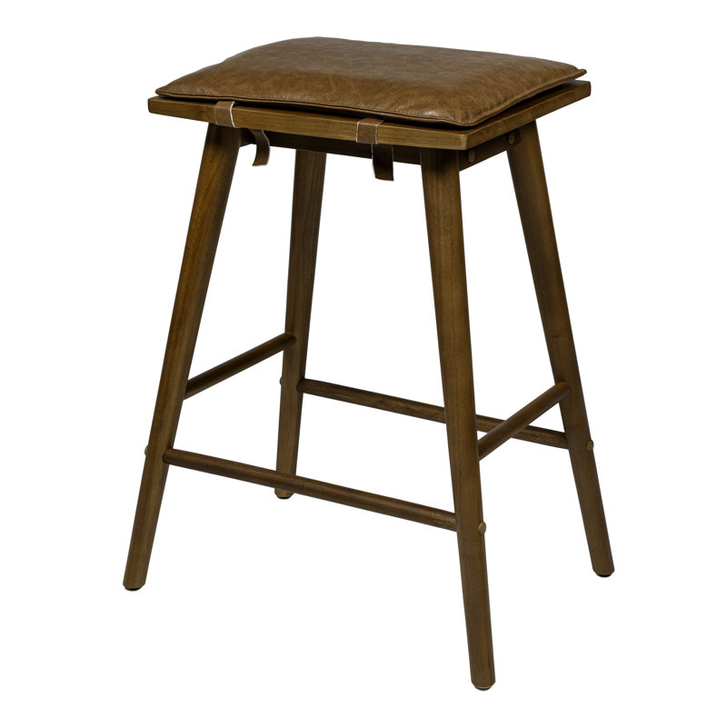 Siège de selle MidCentury Classic sans dossier, Siège brun châtaignier / cadre brun châtaignier
