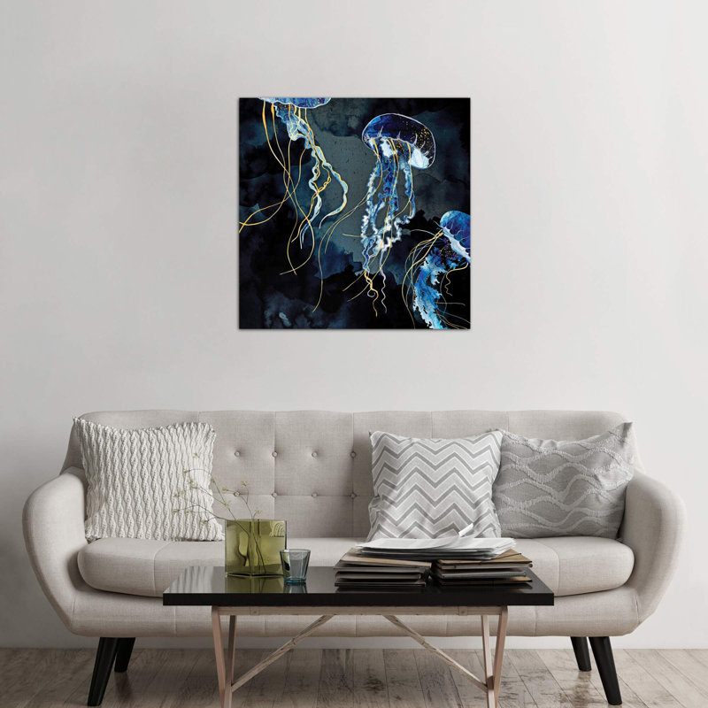 Metallic Ocean Iii by SpaceFrog Designs - Wrapped Canvas Giclee Art Print, 45.72 cm H x 45.72 cm W x 1.91 cm D