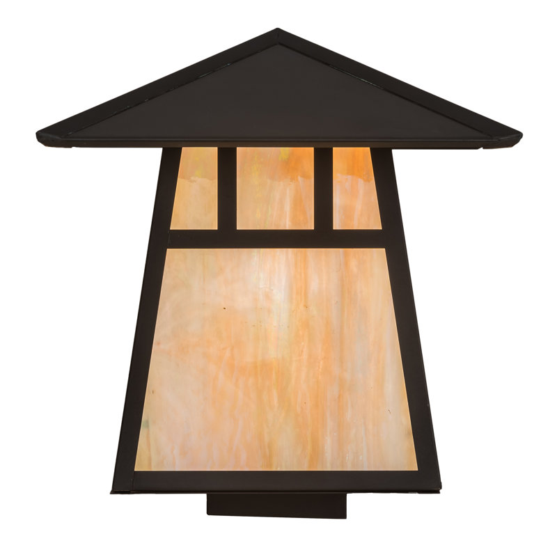 LED Fence Post Cap, 13" H x 17" W x 12" D, Black