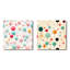 Funky Polka Dot Delights - Ensemble de 2 collages carrés à formes abstraites-1884872133-1884872132