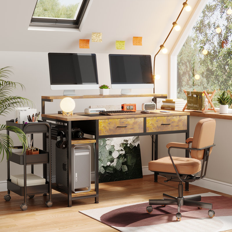 Shareny Metal Base Computer Desk