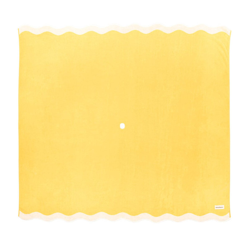 Beach Blanket, Yellow/White