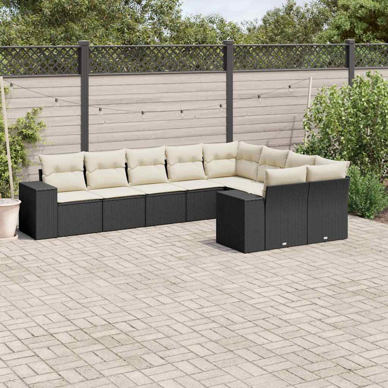 Grand canapé modulaire en rotin PE Vidaxl