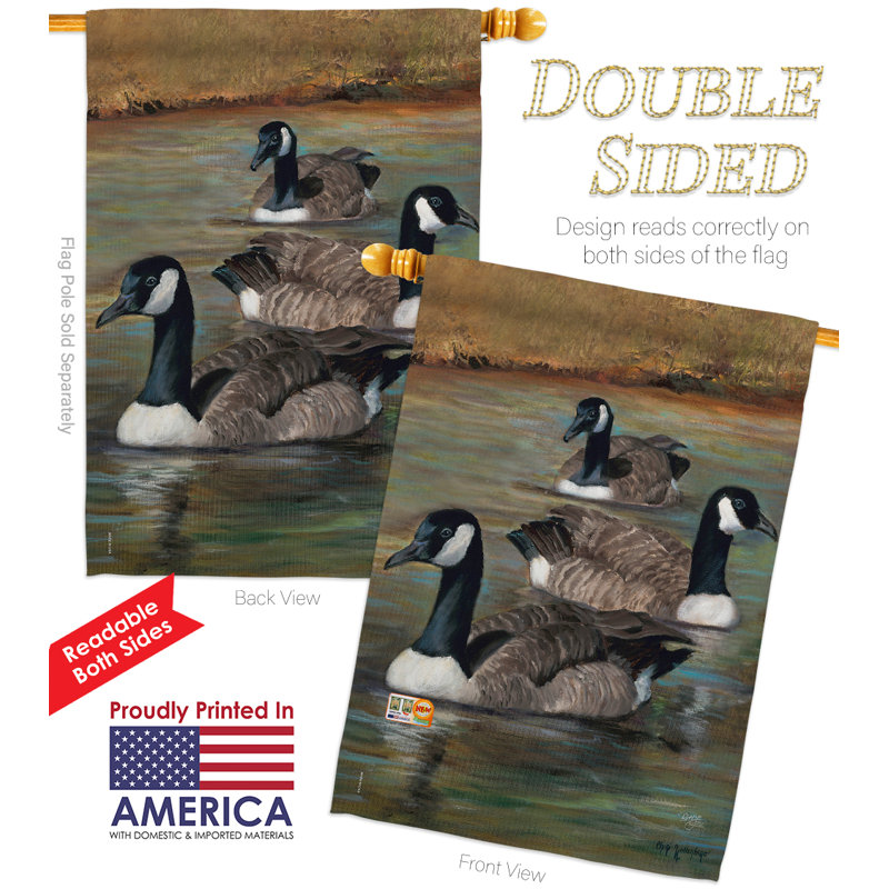 Double Sided 40'' H x 28'' W Polyester Animal Flag Set