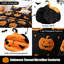 Ensemble d'édredon 3 pièces Smuffy Halloween - Citrouille noir avec deux taies d'oreiller-116833428