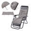 Gray Plaid Beach Lounger Cushion-2035583621