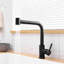 Robinet de salle de bain en acier inoxydable noir avec bec rétractable - look polyvalent pour une utilisation quotidienne