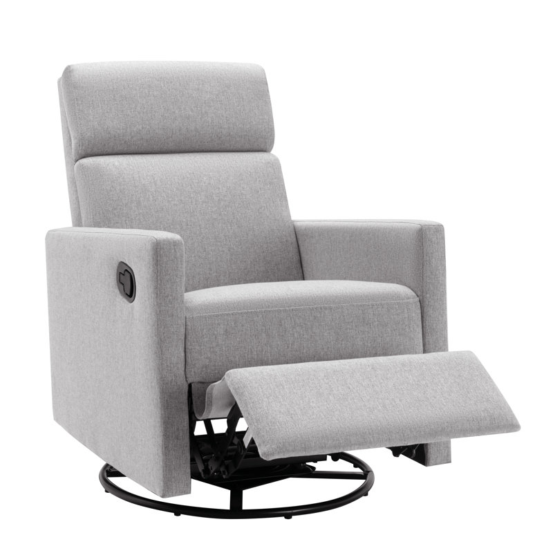 Chaise berçante en lin Comfort, fauteuil inclinable et pivotant moderne pour la maison