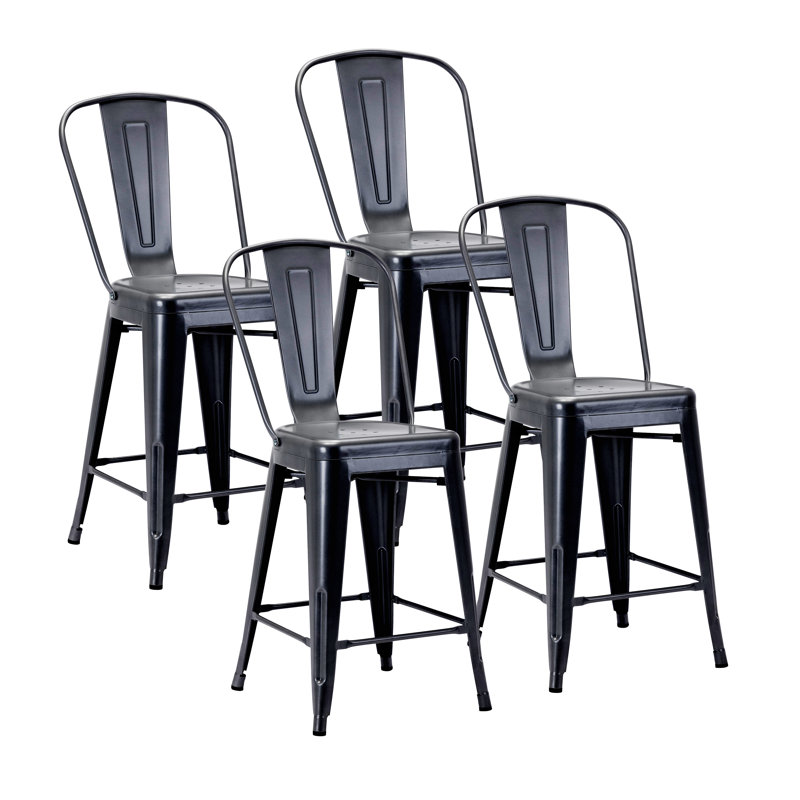 Tabouret de bar galvanisé Gainsborough, 24 po, Noir
