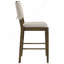 Chaise d'appoint de comptoir rembourrée brune (ensemble de 2)