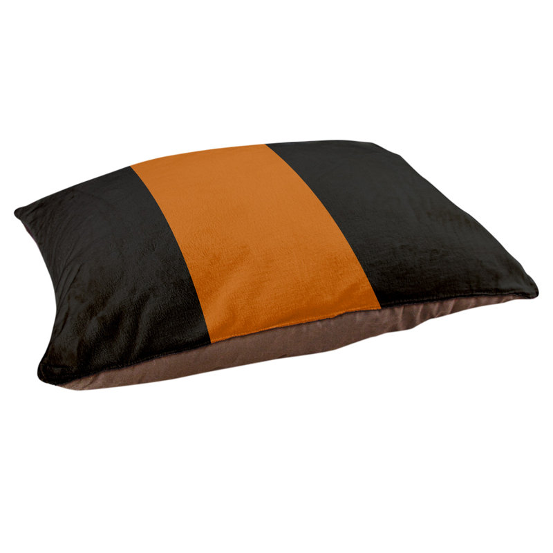 Coussin Louisville, Noir / Orange / Noir, Très grand (l 50 po x P 40 po x H 7 po)