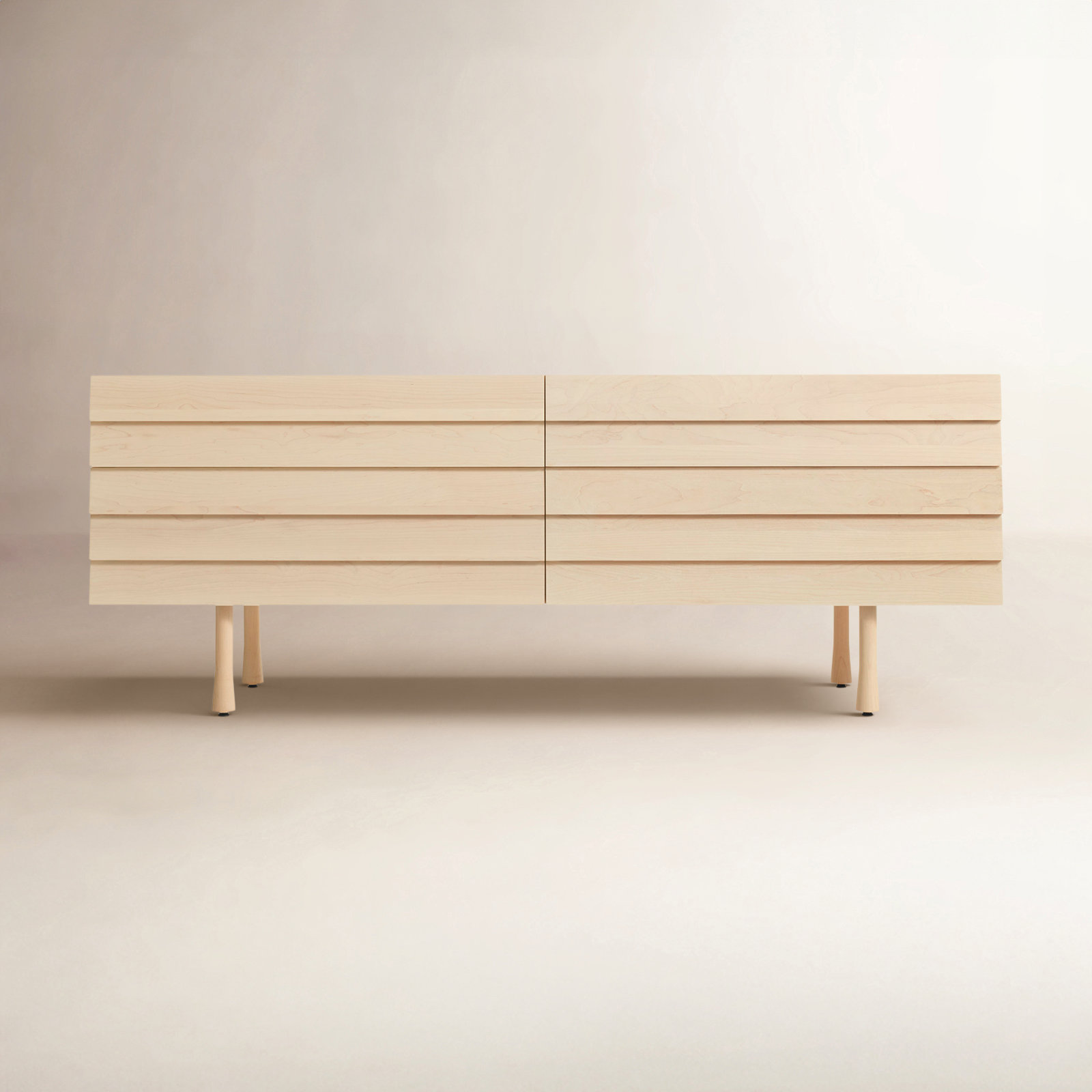 Lap 4 - Drawer Double Dresser, Whitewashed Maple