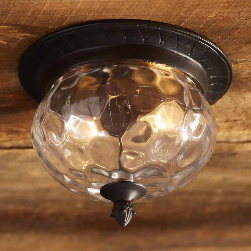 Islington Oriental Bronze 2 - Bulb Outdoor Flush Mount