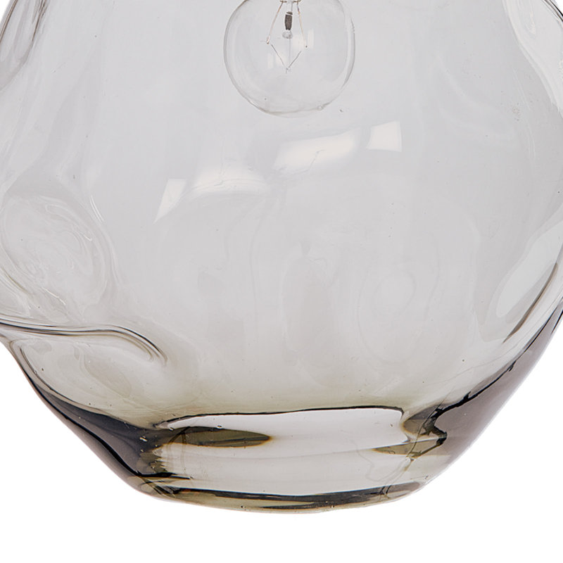 Luminaire suspendu en fusion avec verre fumé, H 54,75 po x l 9 po x P 9 po