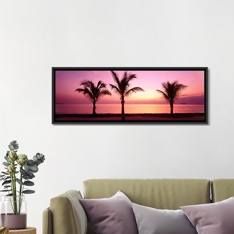 «Miami Beach, Florida», reproduction de photo sur toile, H 16 po x l 48 po x P 1,5 po, Toile avec cadre noir