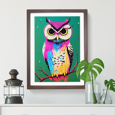 XV1022-4102X Splashed Owl No.1 - Single Picture Frame Painting