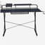 Bureau d'ordinateur en fibre de carbone noir TS-200 Sport avec tablette