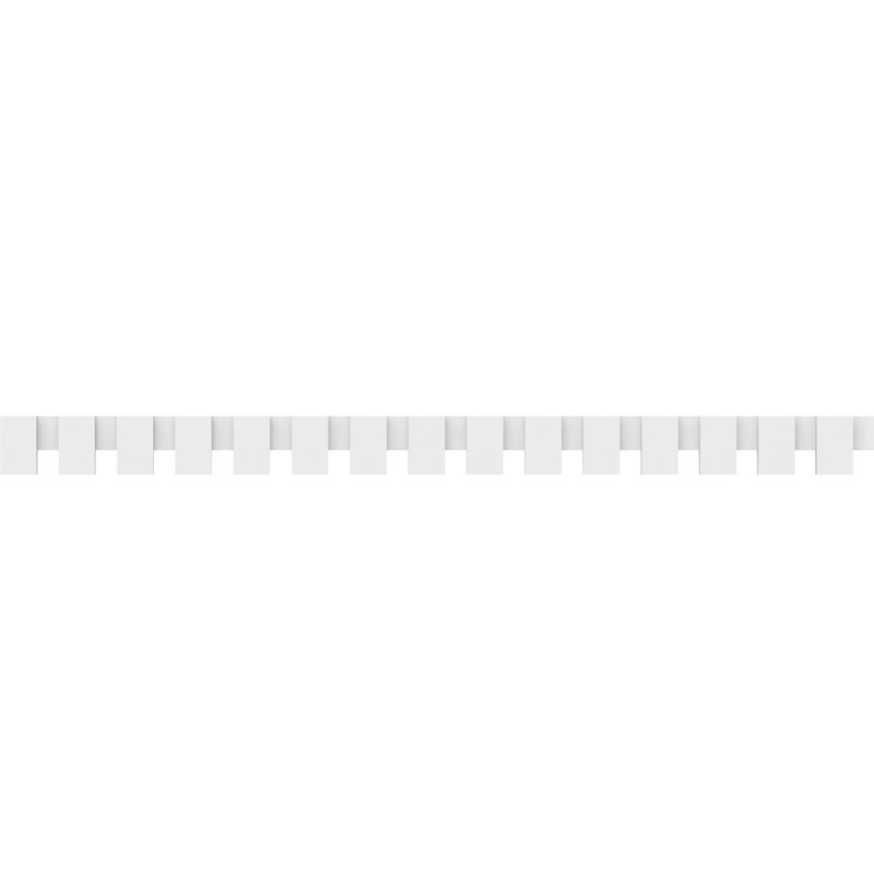 Garniture de bloc dentelé en PVC de qualité architecturale H 6 po x P 1 po x L 90 po Wilson, H 6 po x l 90 po x p 1 po