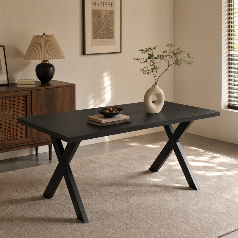 Dining Table, Black Oak/Black
