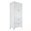 Armoire en métal Simran avec 2 tiroirs et tringle-2137697594