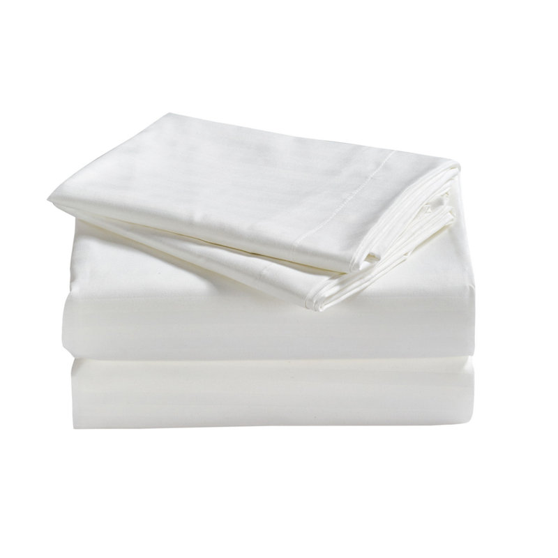 Ensemble de draps en microfibre Tanju, Ensemble literie pour lit simple, Blanc