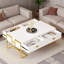 Table basse moderne moderne avec 4 tiroirs et base dorée-1943043288