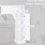 Armoire de rangement pour salle de bain au-dessus de la toilette, autoportante blanche avec tablettes réglables, permettant d'économiser de l'espace pour le papier et les serviettes de toilette