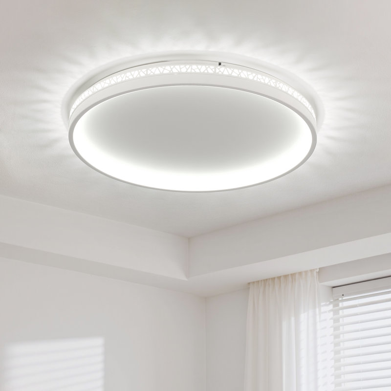 Plafonnier encastré à DEL Deontee, Blanc, H 2,22 po x l 19,7 po x P 19,7 po