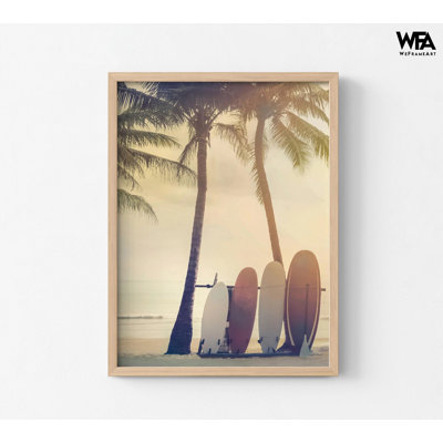 Surf, art, art de planche de surf moderne, idée de cadeau de l'oeuvre, art de bord de mer, décor de garage d'Hawaï, art mural porche tropical