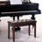Faux Leather Padded Keyboard Bench In Brown, Supported By Wooden Construction For Duets Duet Piano Bench, Brown Color, Built With Frame