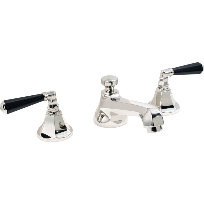 Monterey Art Deco Collection Deco Moderne 8" Widespread Lavatory Faucet, Carbon