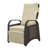 Outdoor Adjustable Recliner Chair with Removable Cushion and Integrated Table