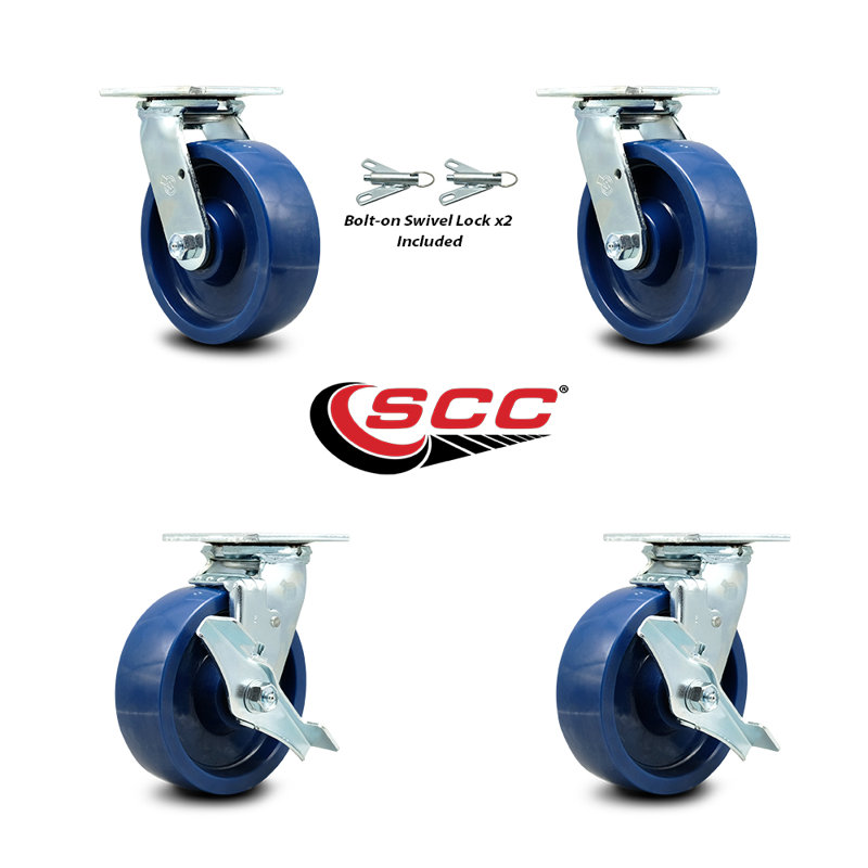 4-Piece Polyurethane Caster Set