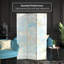 6 Ft. Tall Double Sided Rust Canvas Room Divider-1400110499