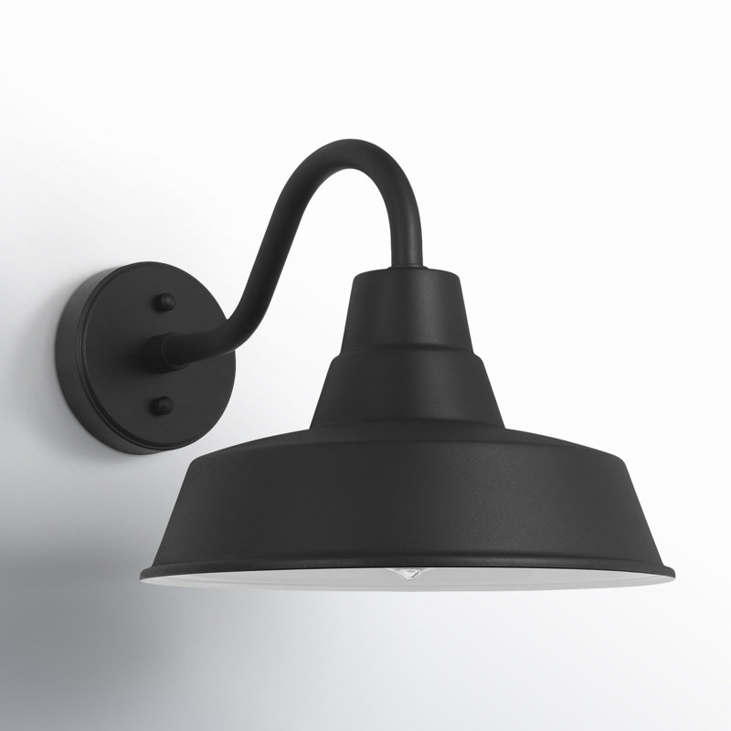 1 - Light Armed Sconce, 10.75" H x 12" W x 17.13" D, No, Textured Black