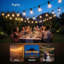 Guirlande lumineuse extérieure DEL G40 de 30 m (100 pi) avec 50 ampoules, étanche, pour terrasse ou jardin. Ampoules E12 incassables, fil noir à connecter. Parfait pour le jardin, le porche, la cour ou la fête.-135310411