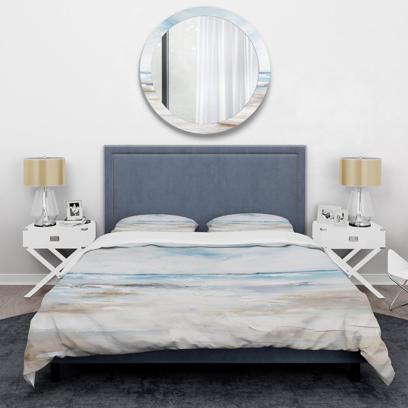 Ensemble de housse de couette Coastal Beach Minimal Scenery I - Coastal Ocean