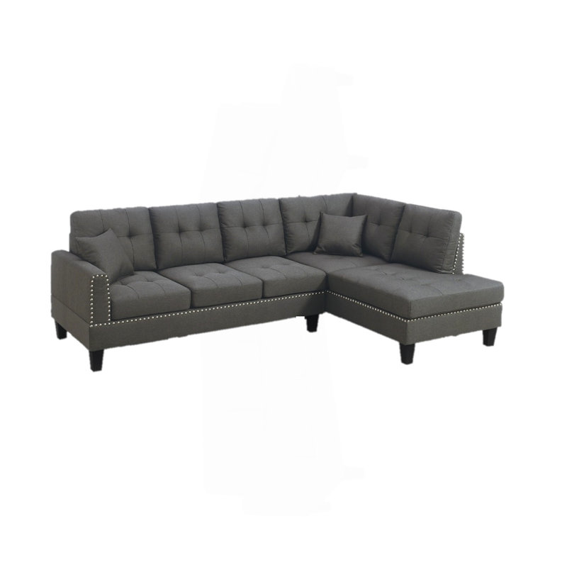 Ensemble de canapé modulaire 2 pièces Living Room Furniture, Tissu café foncé