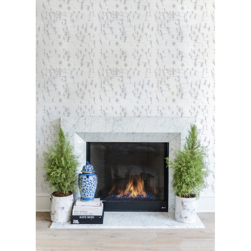 Birch Trees 10' L x 24" W Wallpaper Roll, Self-adhesive