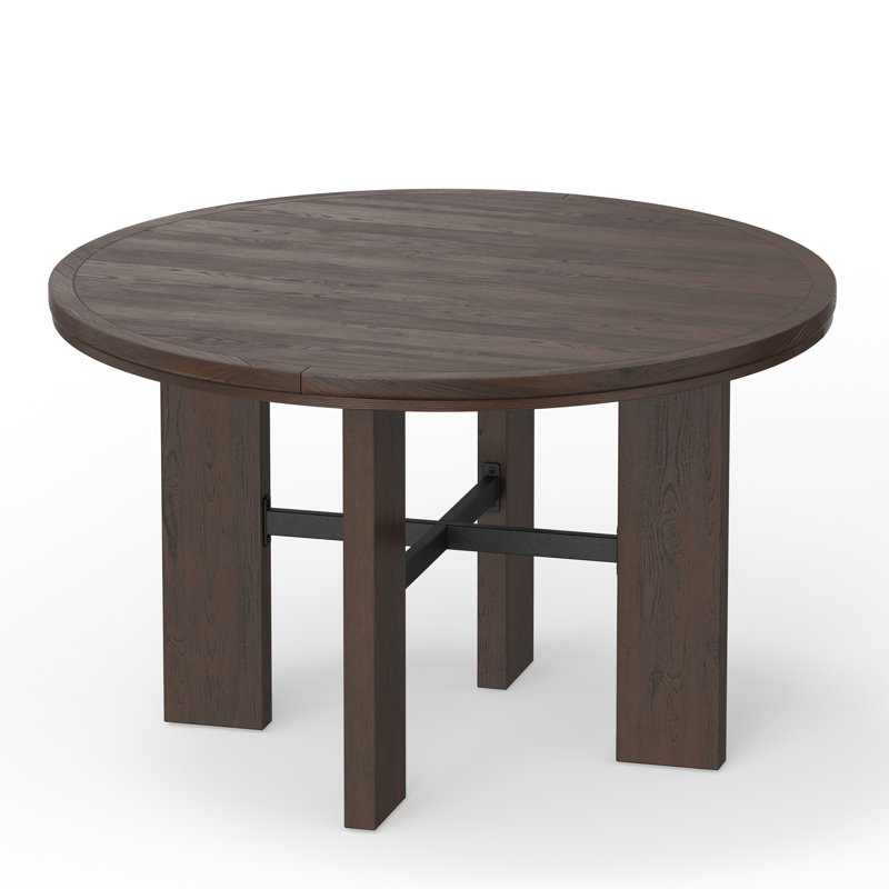 Table de salle à manger et de jeu avec insert en similicuir, Noir