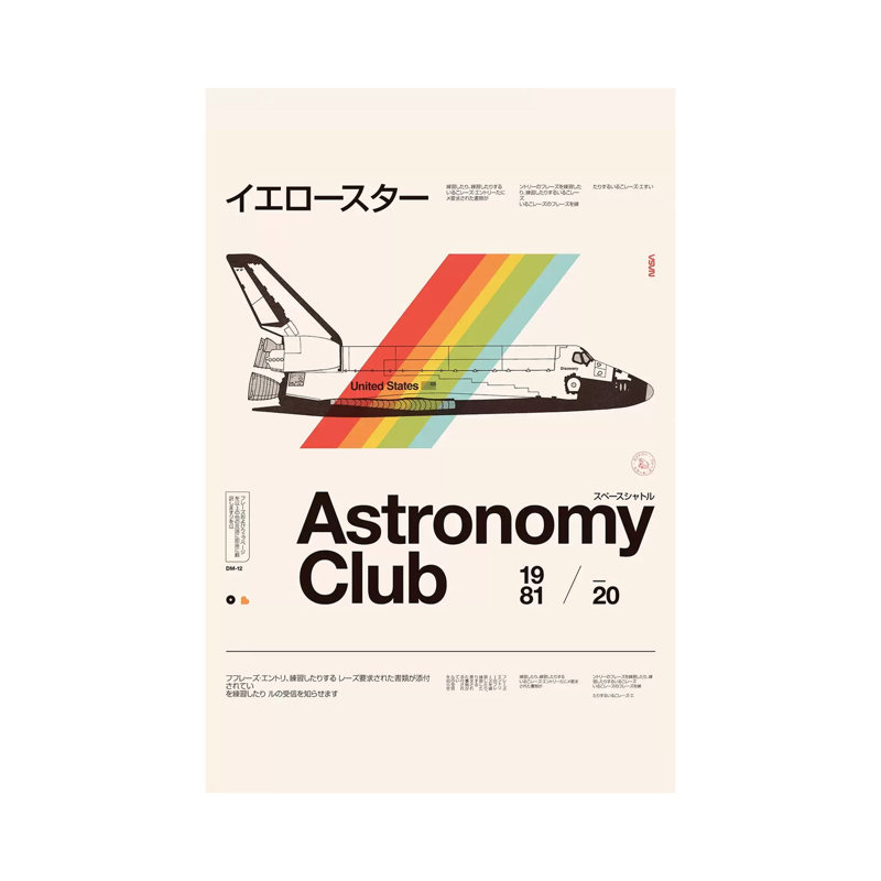Astronomie Club par Florent Bodart - Toile tendue avec châssis sur toile tendue, H 40 po x l 26 po x P 1,5 po