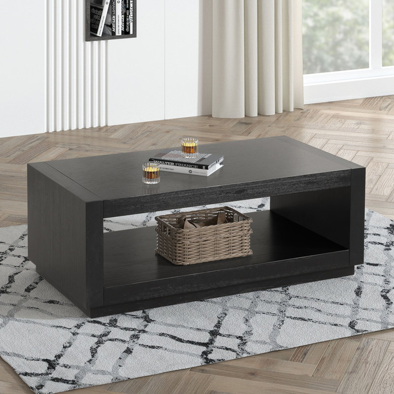 Ensemble de 3 tables basses de style contemporain, 1 table basse et 2 tables de bout, Noir