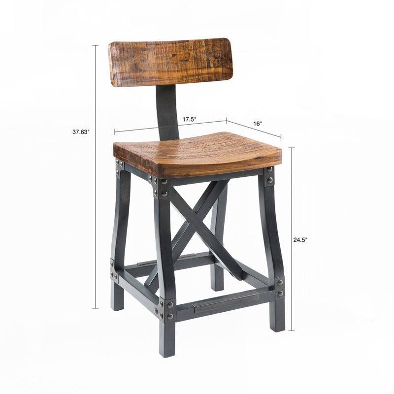 Tabouret de comptoir avec dossier