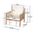 Fielder Patio Acacia Wood Rope-Woven Club Chair With Cushions-119307319