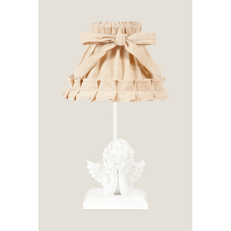 Lampe de table 16,5 po, Blanc, Beige