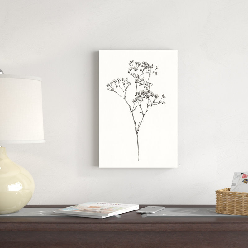 Croquis de fleurs sauvages I, H 18 po x l 12 po
