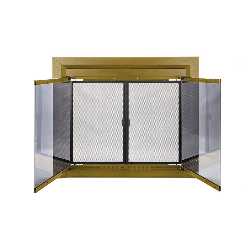 Petite porte vitrée Chadwick, Or mat, H 30 po x l 37,5 po x P 1 po